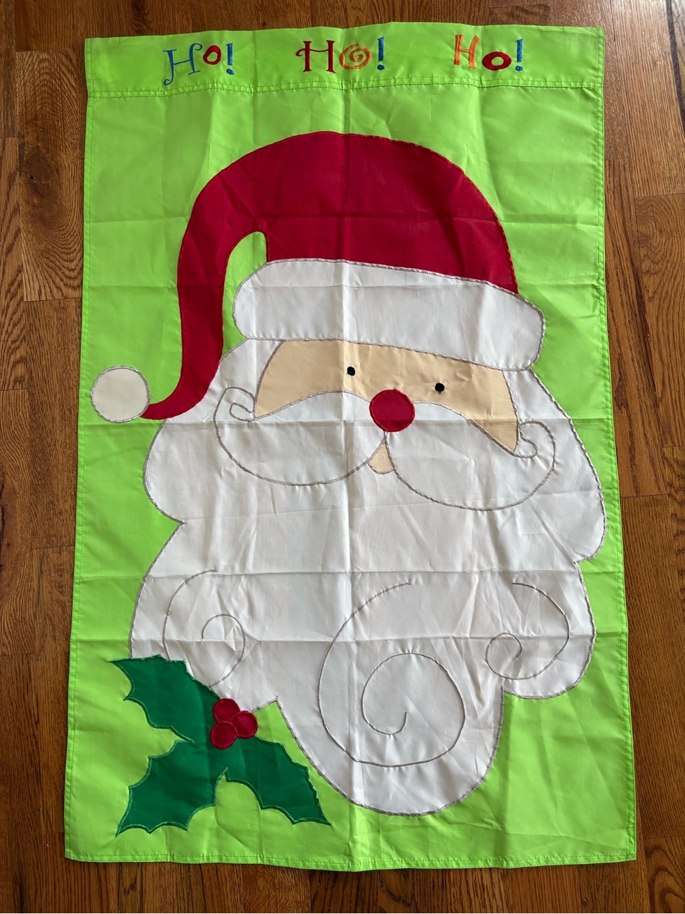 Evergreen Santa Clause House Flag 2 Sided Holiday Christmas Polyester 42.5x28 in